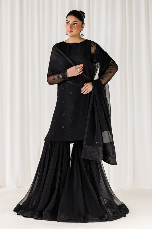 BAROQUE EMBROIDERED CHIFFON - 3 PC UNSTITCHED