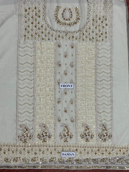 CHARIZMA LUXURY CHIFFON EMBROIDERED - 3 PC UNSTITCHED
