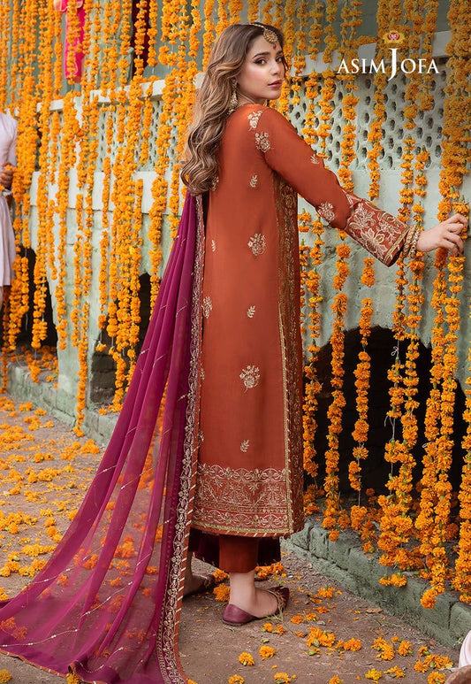 ASIM JOFA EMBROIDERED CHIFFON - 3 PC UNSTITCHED