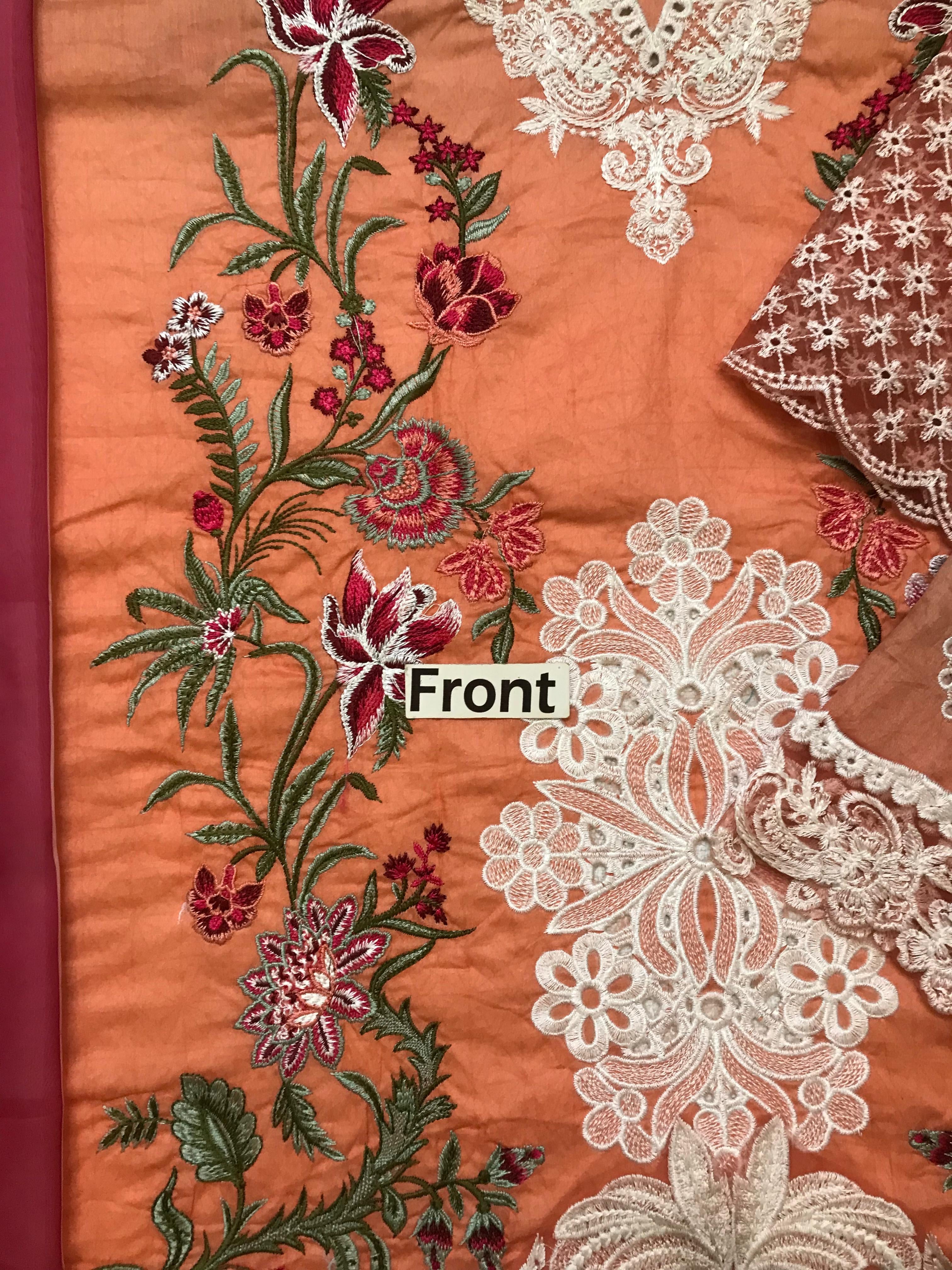 MUSHQ EMBROIDERED CHIKANKARI LAWN - 3 PC UNSTITCHED