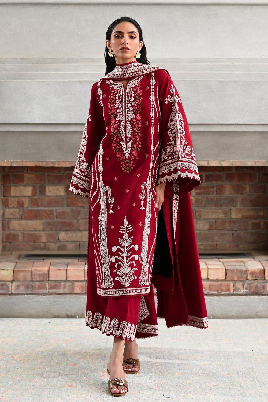 ZAIB LUXURY EMBROIDERED LAWN - 3 PC UNSTITCHED