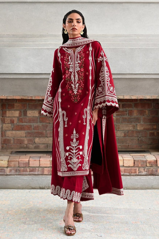 ZAIB LUXURY EMBROIDERED LAWN - 3 PC UNSTITCHED