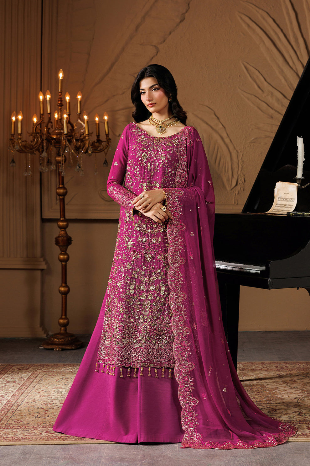EMAAN ADEEL LUXURY EMBROIDERED CHIFFON - 3 PC UNSTITCHED