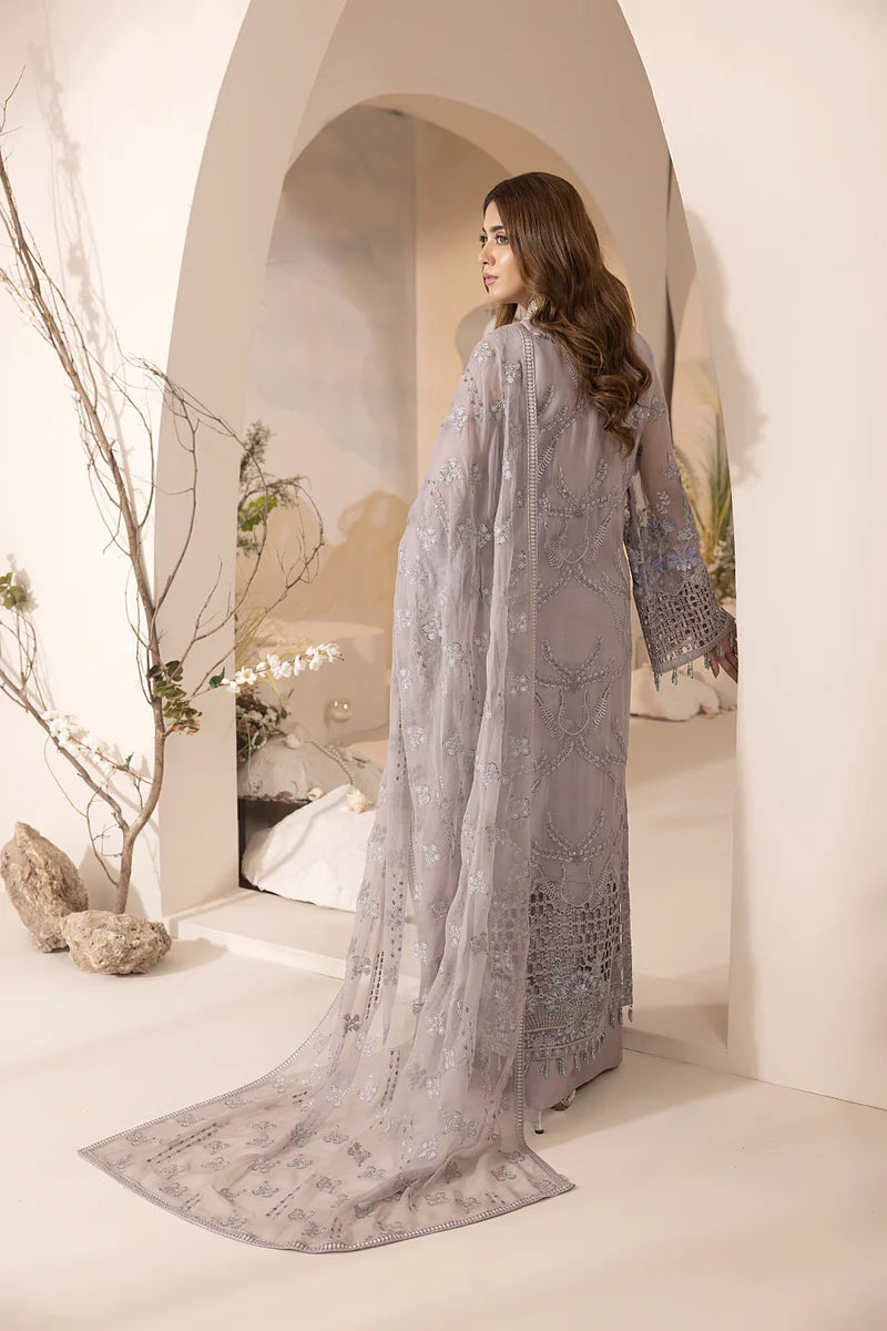 LAVISH PREMIUM LUXURY WEDDING EMBROIDERED CHIFFON - 3 PC UNSTITCHED