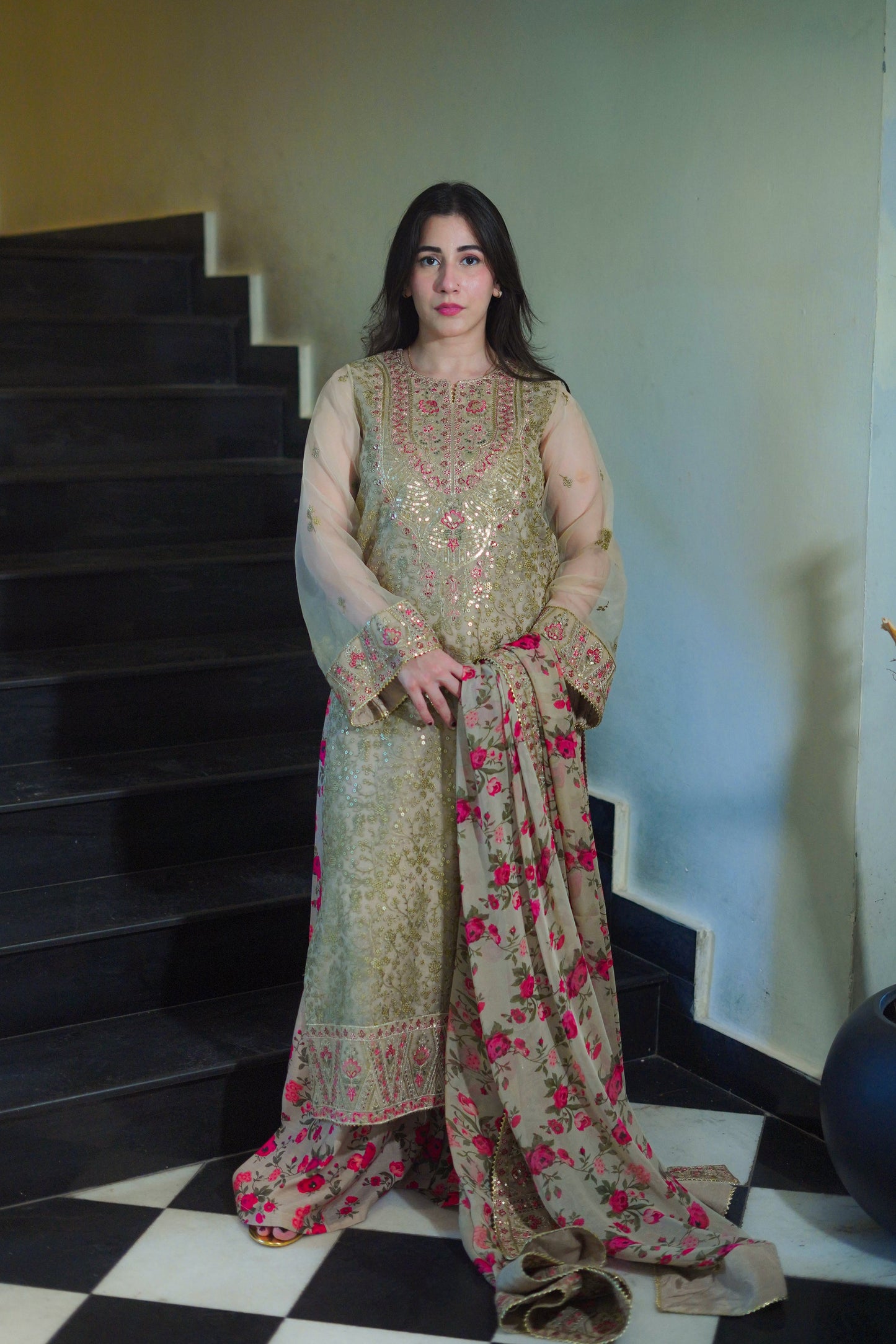 ANEELA’S EMBROIDERED ORGANZA - 3 PC UNSTITCHED