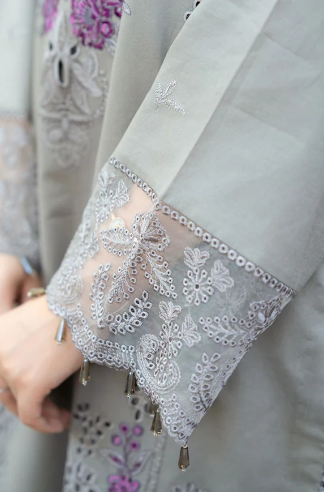 MUSHQ EMBROIDERED CHIKANKARI LAWN - 3 PC UNSTITCHED