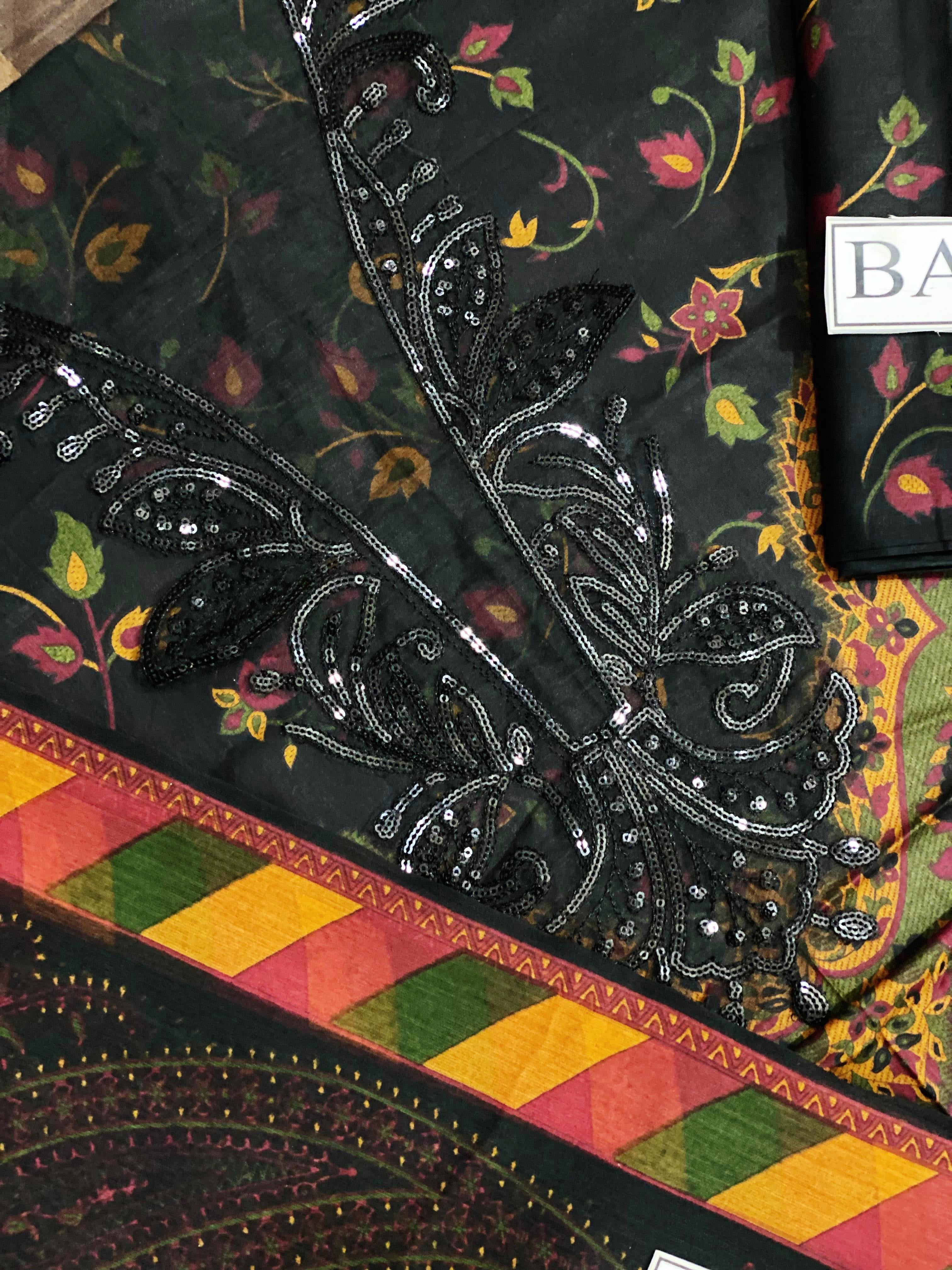 MARIA B FORMALS EMBROIDERED PRINTED LAWN - 3 PC UNSTITCHED