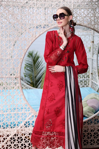 NOOR BY SADIA ASAD EMBROIDERED CHIKANKARI LAWN - 3 PC UNSTITCHED