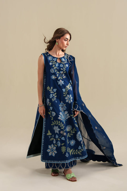 ZAIB LUXURY LAWN EMBROIDERED - 3 PC UNSTITCHED