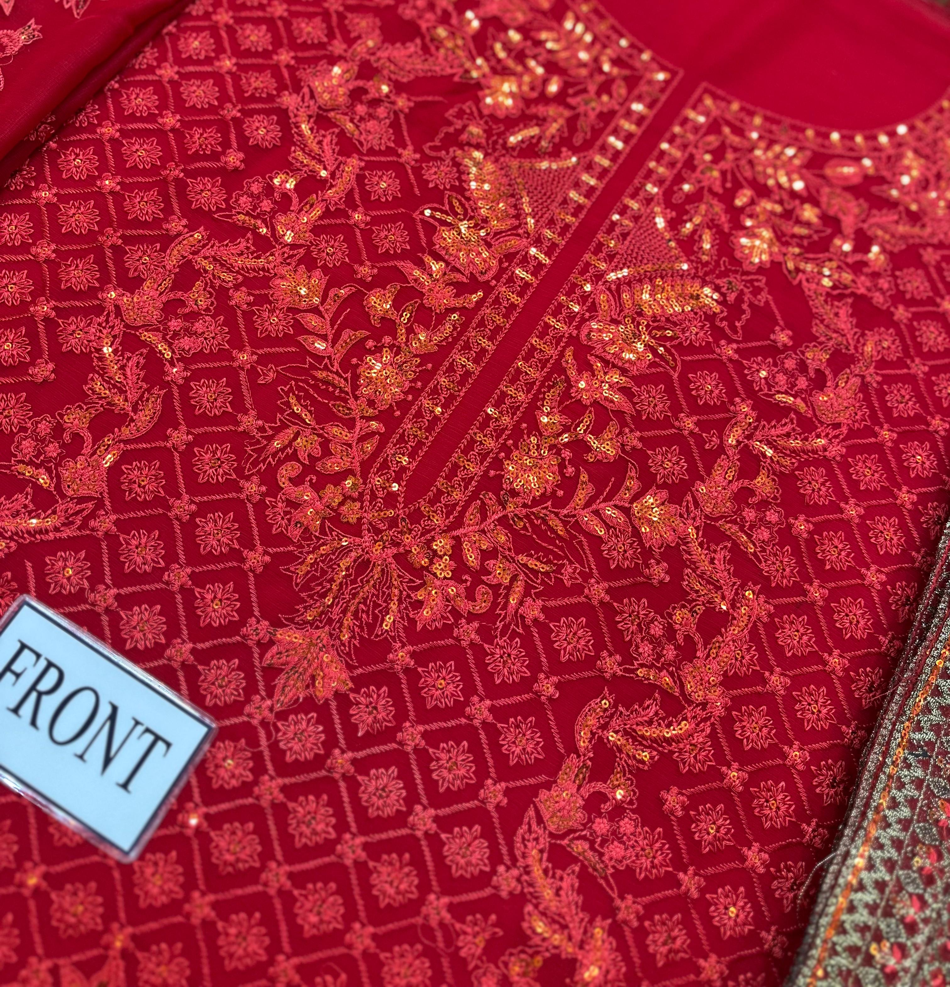 IZNIK LUXURY EMBROIDERED CHIFFON - 3 PC UNSTITCHED