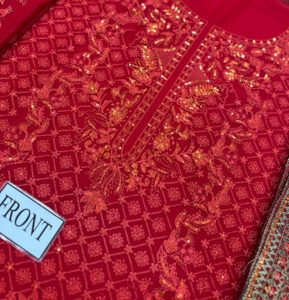 IZNIK LUXURY EMBROIDERED CHIFFON - 3 PC UNSTITCHED