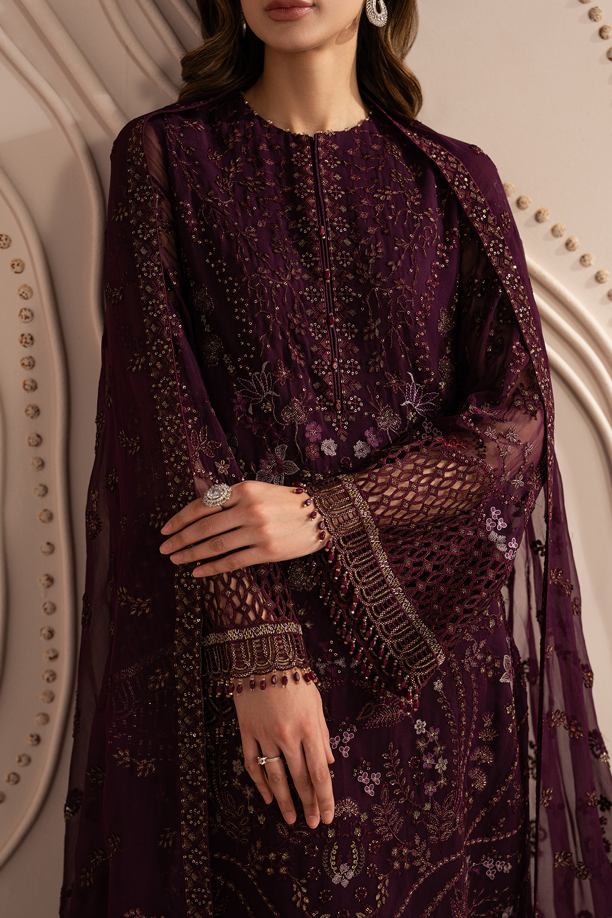 LAVISH PREMIUM EMBROIDERED CHIFFON - 3 PC UNSTITCHED