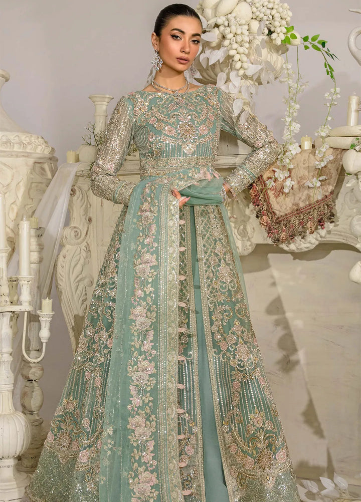 ELAF LUXURY EMBROIDERED HAND WORK ORGANZA MAXI - 3 PC UNSTITCHED