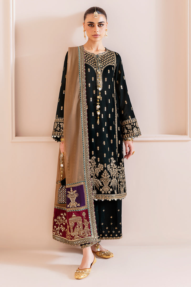 JAZMIN LUXURY EMBROIDERED VELVET - 3 PC UNSTITCHED