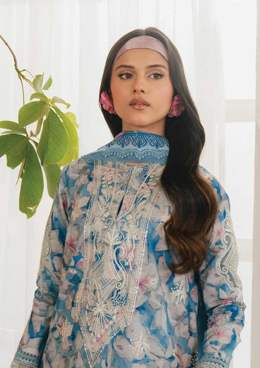 AFROZEH FORMALS PRINTED EMBROIDERED LAWN - 3 PC UNSTITCHED