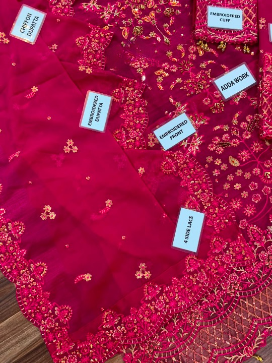 EMAAN ADEEL LUXURY EMBROIDERED CHIFFON - 3 PC UNSTITCHED