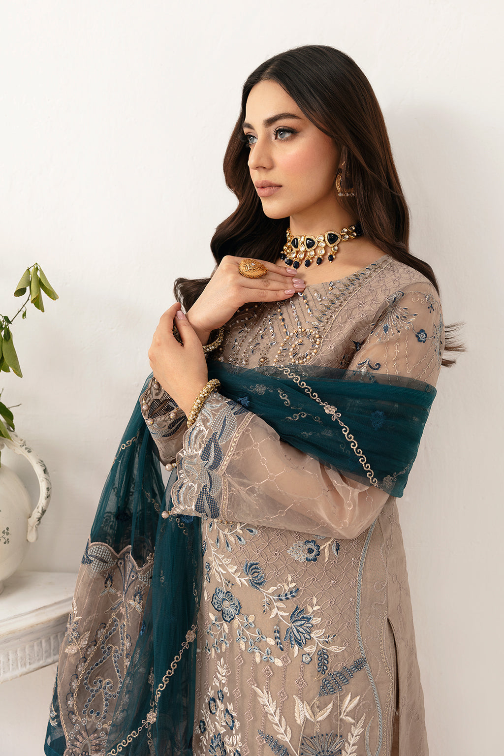 RAMSHA EMBROIDERED CHIFFON - 3 PC UNSTITCHED