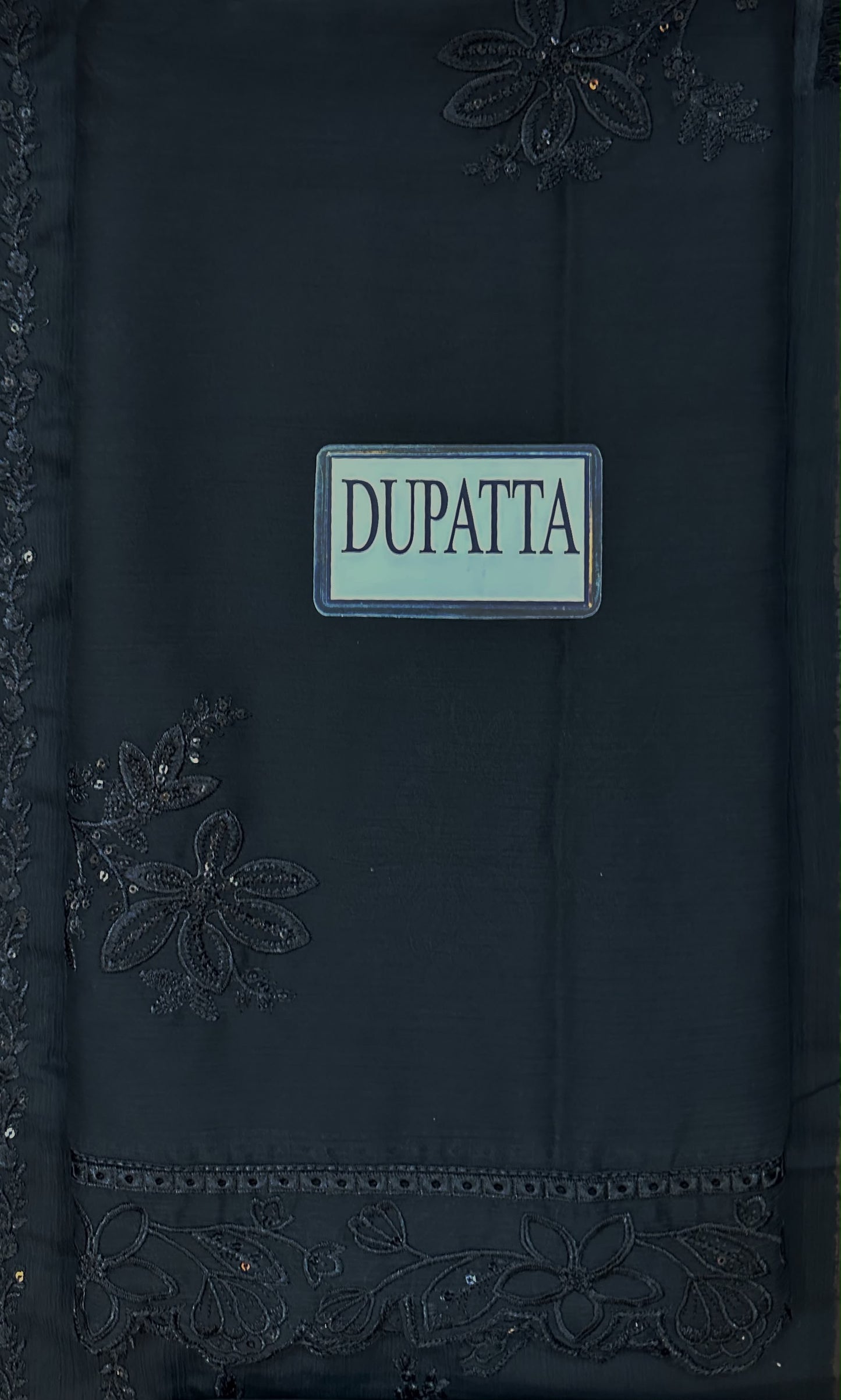 AZURE LUXURY EMBROIDERED CHIFFON - 3 PC UNSTITCHED