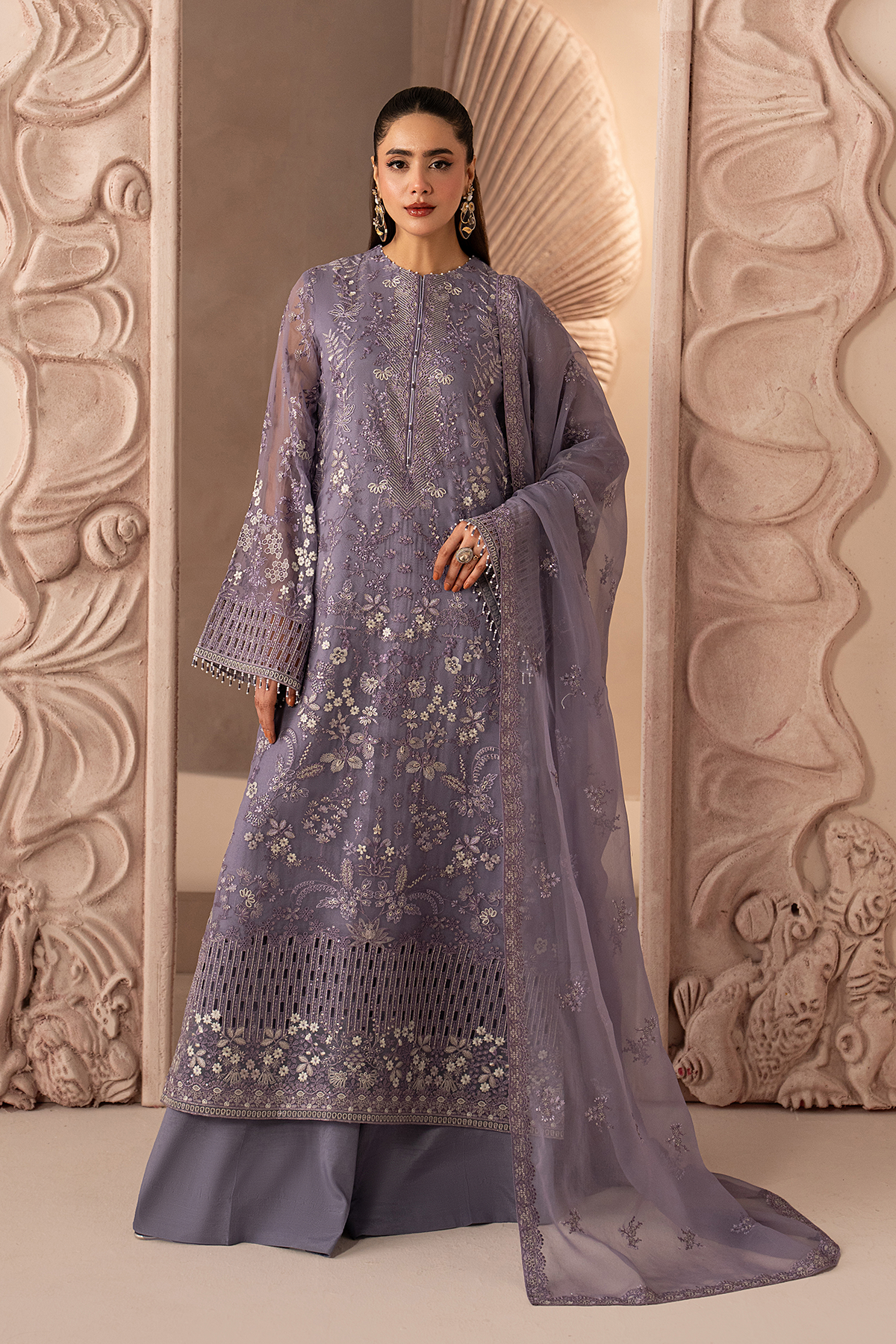 LAVISH PREMIUM EMBROIDERED CHIFFON DRESS - 3 PC UNSTITCHED
