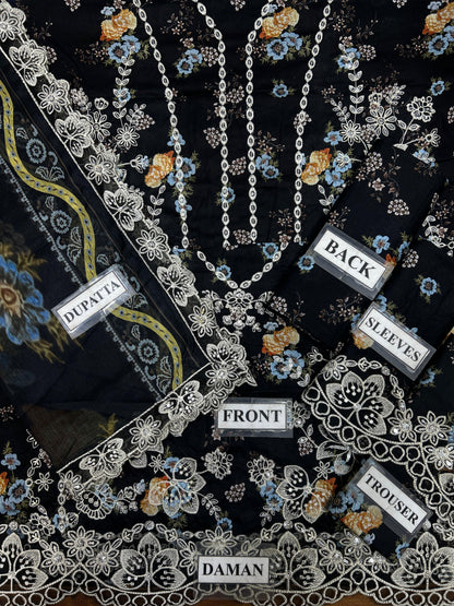 AFROZEH DIGITAL PRINTED LAWN EMBROIDERED - 3 PC UNSTITCHED