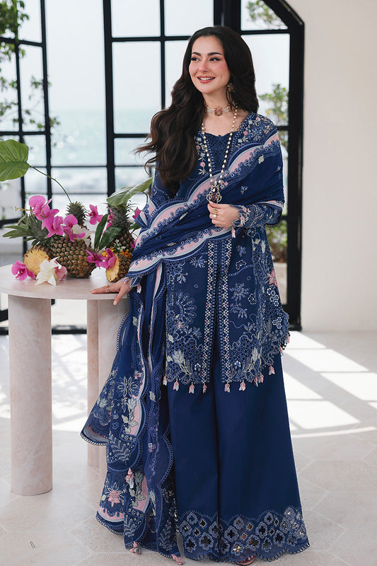 QALAMKAR SAHIL LUXURY EMBROIDERED LAWN - 3 PC UNSTITCHED