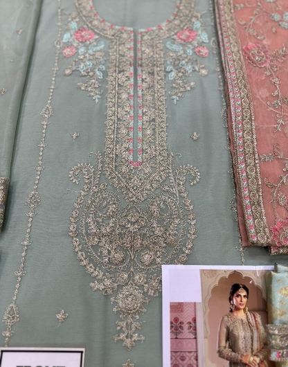 MARIA B LUXURY WEDDING EMBROIDERED SEMI PURE CHIFFON - 3 PC UNSTITCHED