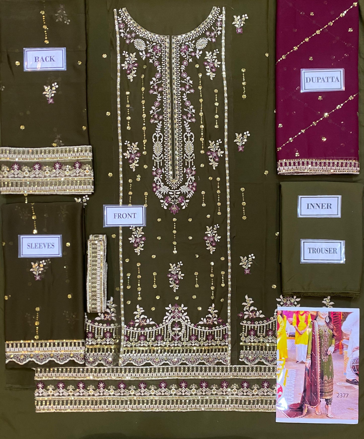 ASIM JOFA EMBROIDERED CHIFFON - 3 PC UNSTITCHED