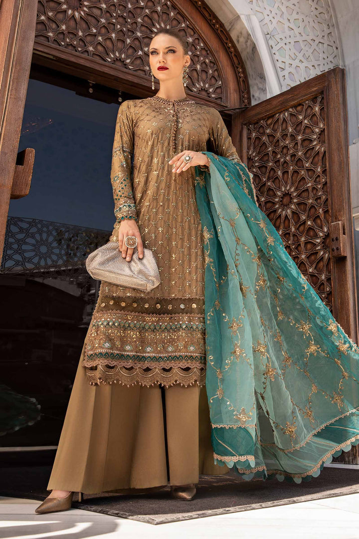 MARIA B LUXURY WEDDING EMBROIDERED RAW SILK - 3 PC UNSTITCHED