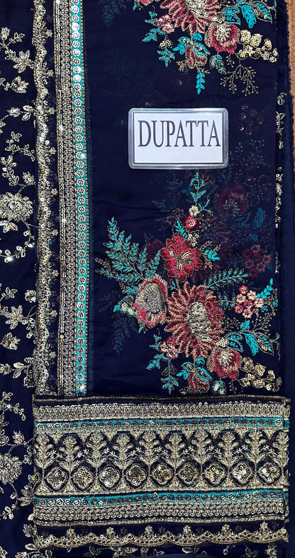 CHARIZMA LUXURY EMBROIDERED CHIFFON - 3 PC UNSTITCHED