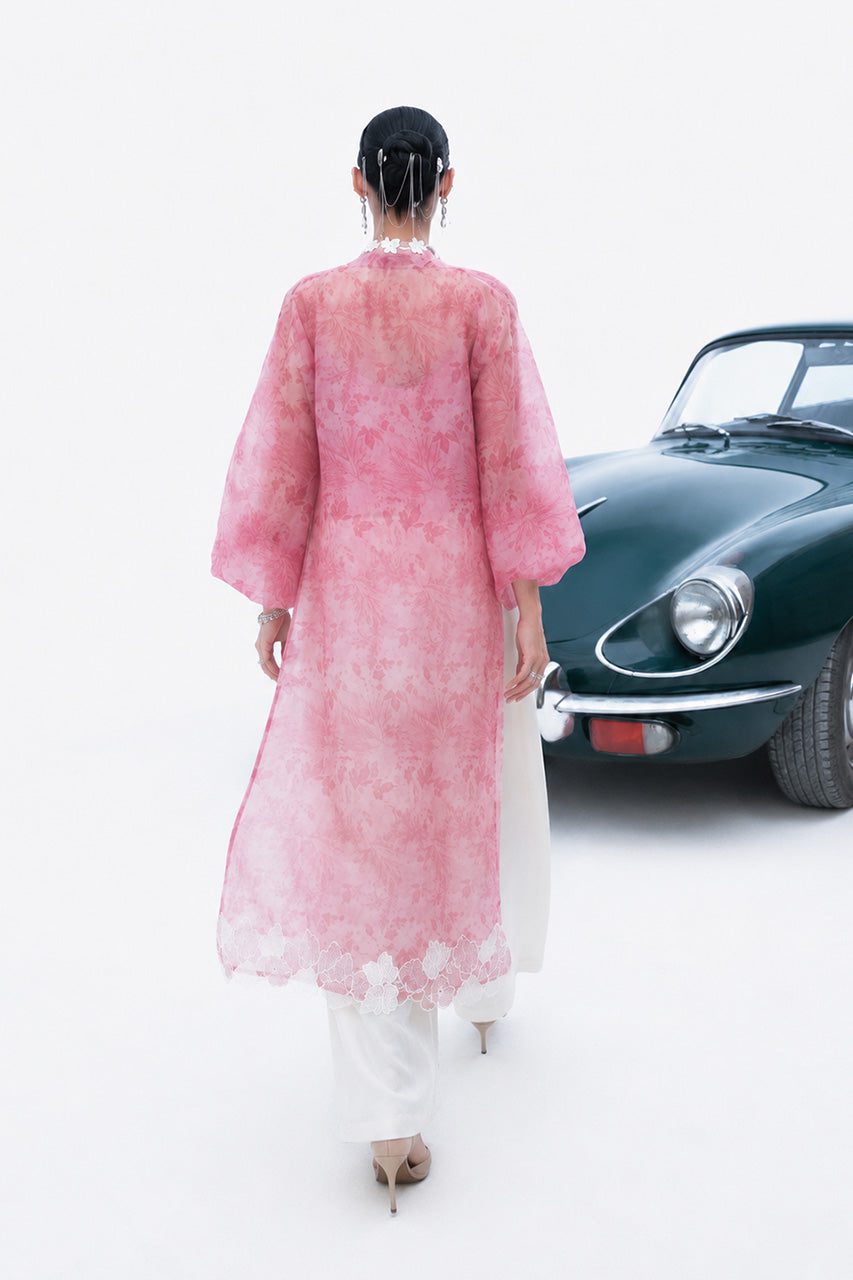 MAHIRA KHAN EMBROIDERED LAVA SILK DRESS - 3 PC UNSTITCHED