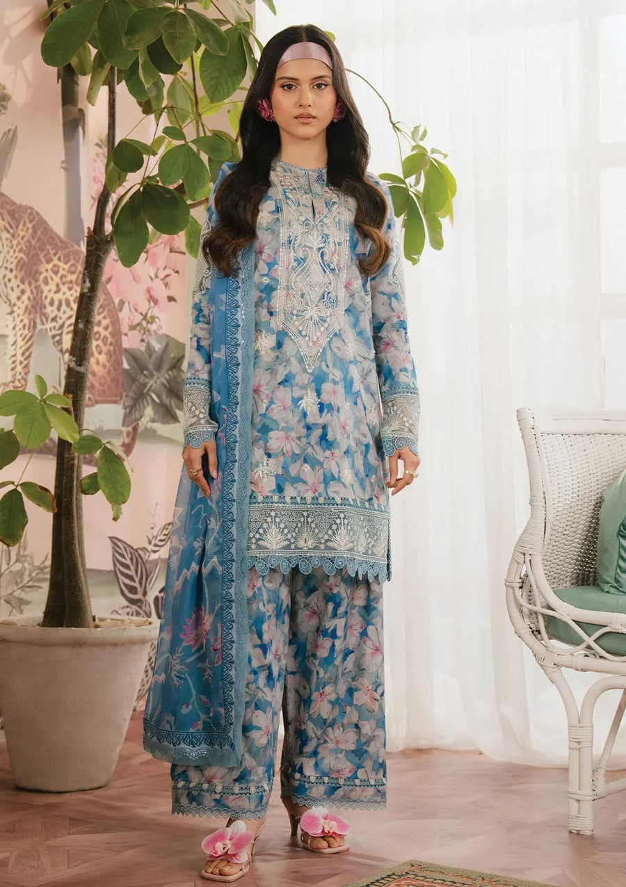 AFROZEH FORMALS PRINTED EMBROIDERED LAWN - 3 PC UNSTITCHED