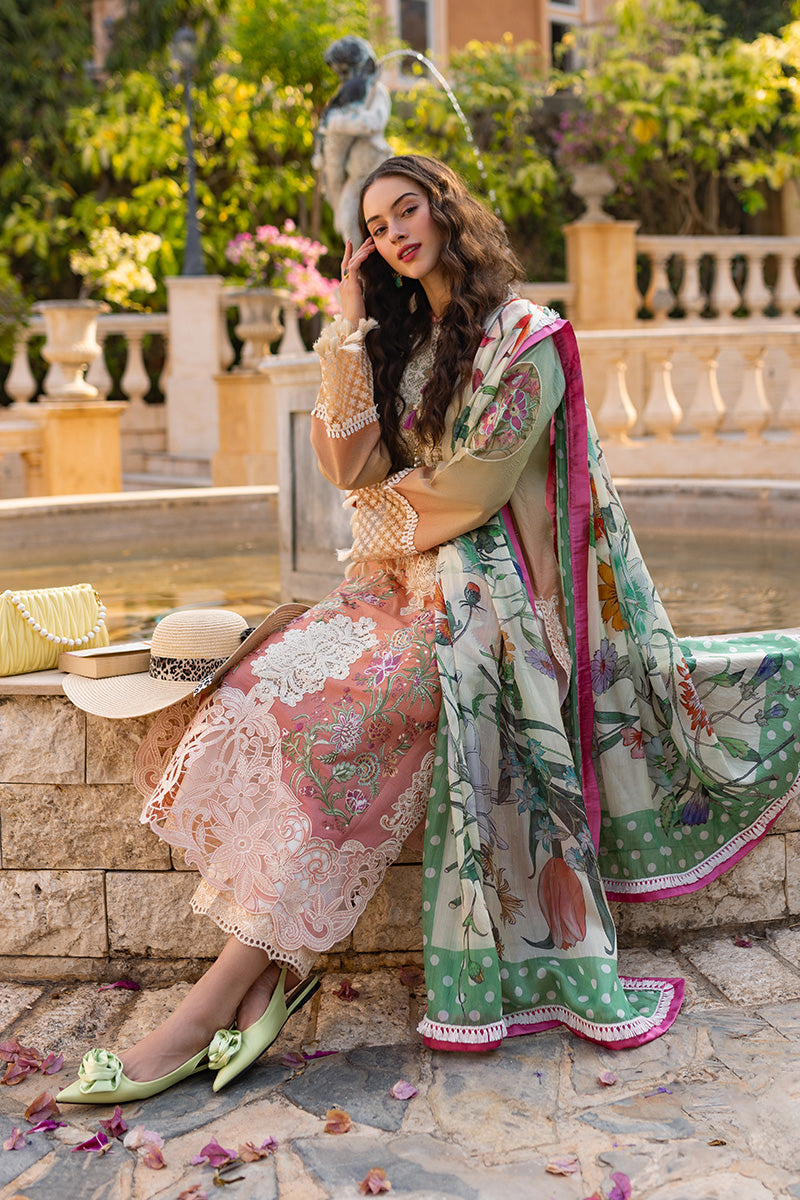 MUSHQ EMBROIDERED CHIKANKARI LAWN - 3 PC UNSTITCHED