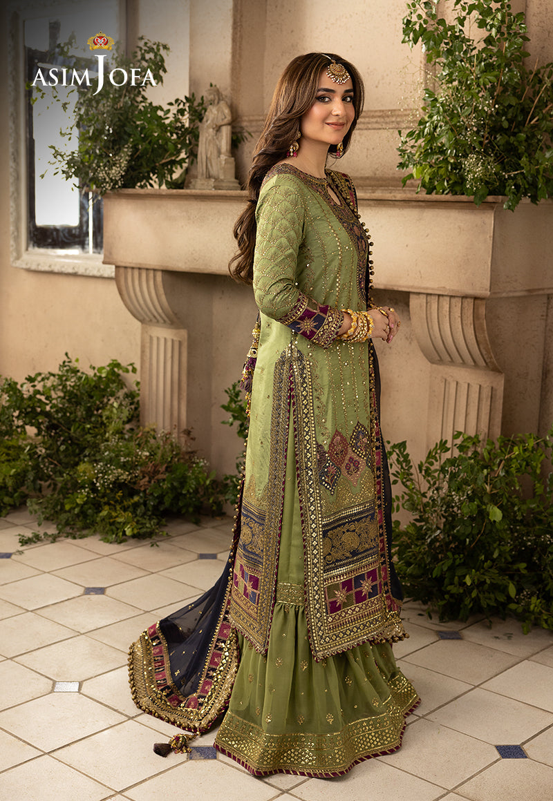 ASIM JOFA LUXURY WEDDING EMBROIDERED ORGANZA - 3 PC UNSTITCHED