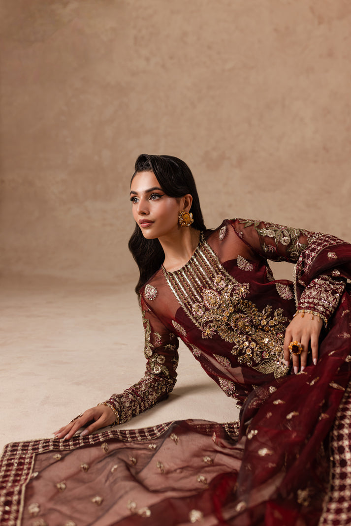 ALIZEH LUXURY WEDDING EMBROIDERED CHIFFON - 3 PC UNSTITCHED