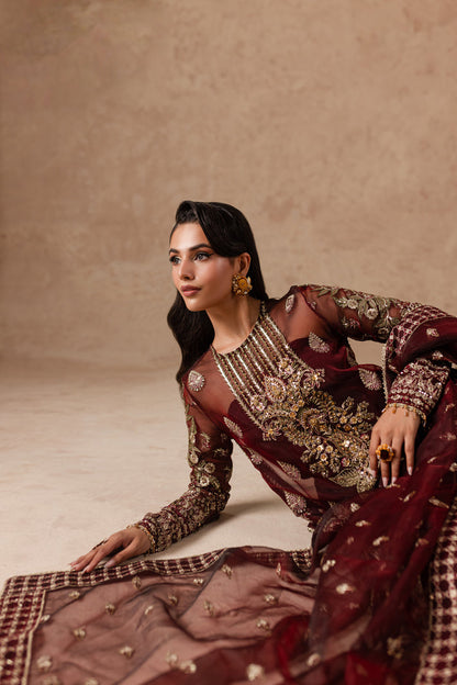 ALIZEH LUXURY WEDDING EMBROIDERED CHIFFON - 3 PC UNSTITCHED