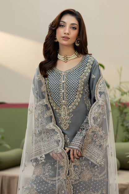 IMROZIA LUXURY EMBROIDERED ORGANZA - 3 PC UNSTITCHED