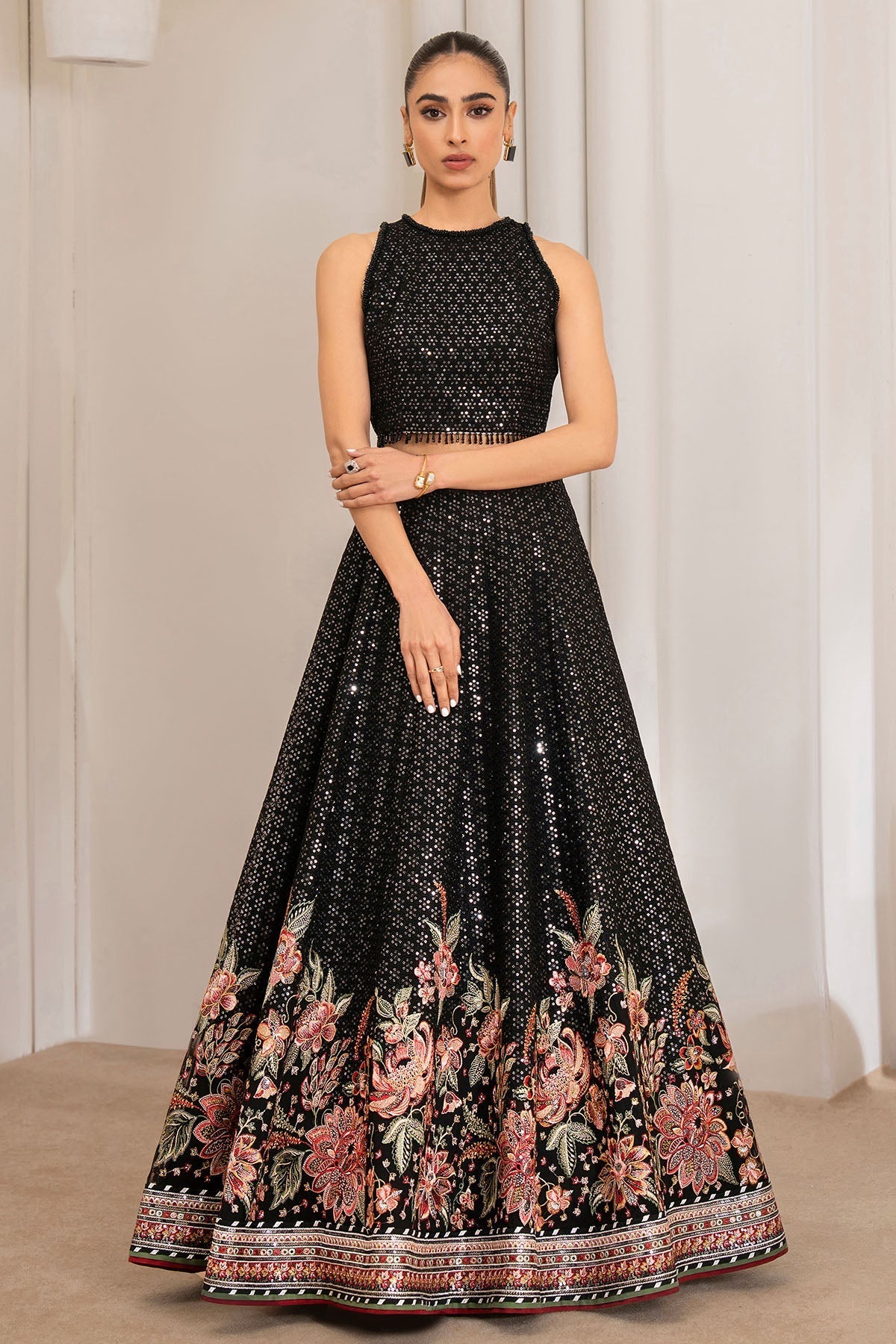 JAZMIN LUXURY EMBROIDERED ORGANZA MAXI - 3 PC UNSTITCHED
