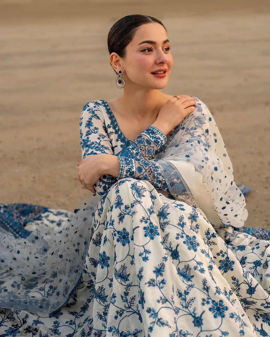 FAIZA SAQLAIN PREMIUM EMBROIDERED LAWN - 3 PC UNSTITCHED