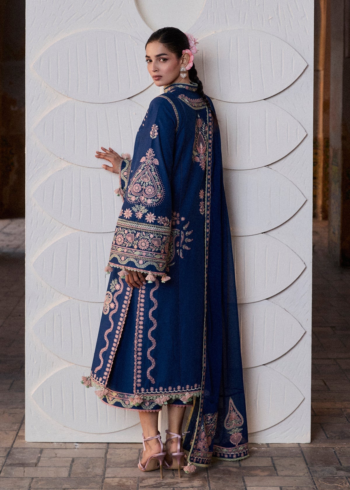 HUSSAIN REHAR EMBROIDERED LAWN - 3 PC UNSTITCHED