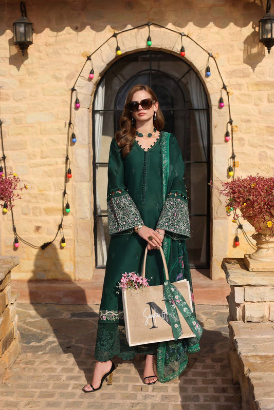 NOOR BY SADIA ASAD CHIKANKARI LAWN EMBROIDERED - 3 PC UNSTITCHED