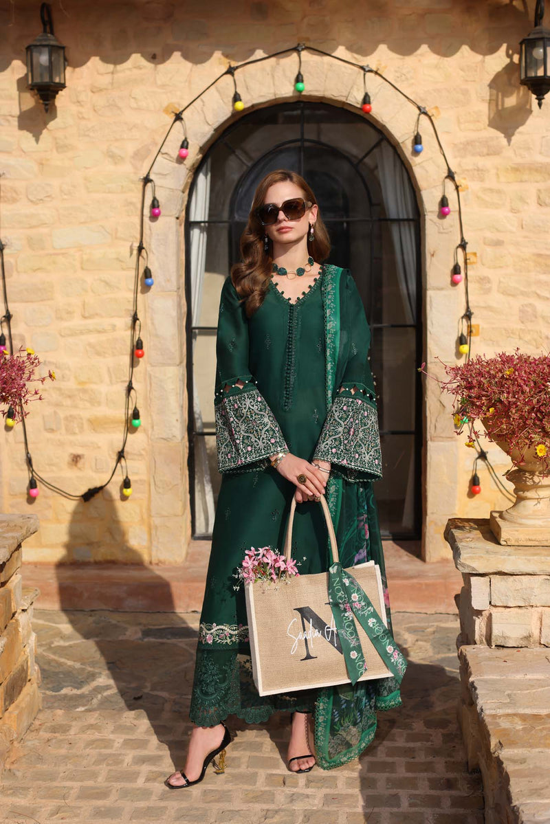 NOOR BY SADIA ASAD CHIKANKARI LAWN EMBROIDERED - 3 PC UNSTITCHED