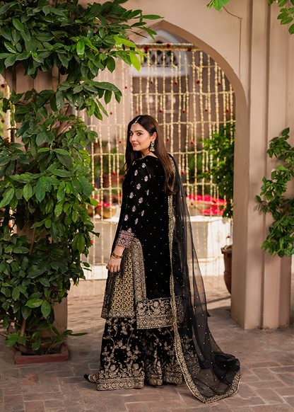 HASEEN’S EMBROIDERED WEDDING CHIFFON - 3 PC UNSTITCHED