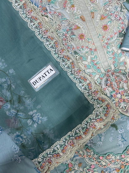 AFROZEH PRINTED EMBROIDERED LAWN - 3 PC UNSTITCHED