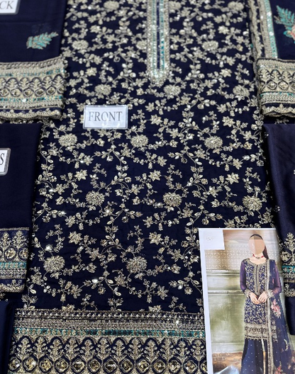 CHARIZMA LUXURY EMBROIDERED CHIFFON - 3 PC UNSTITCHED