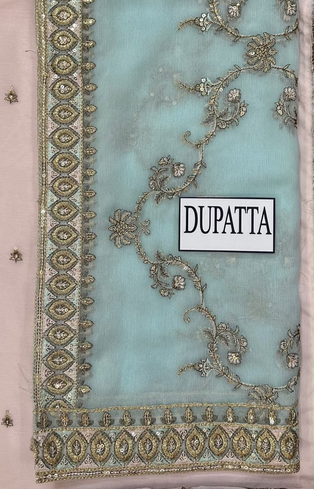 MAHA WAJAHAT LUXURY EMBROIDERED SEMI PURE CHIFFON - 3 PC UNSTITCHED