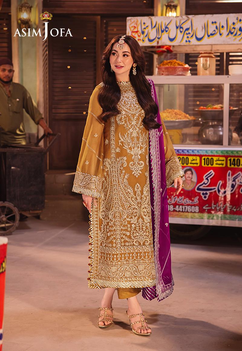 ASIM JOFA LUXURY EMBROIDERED CHIFFON - 3 PC UNSTITCHED