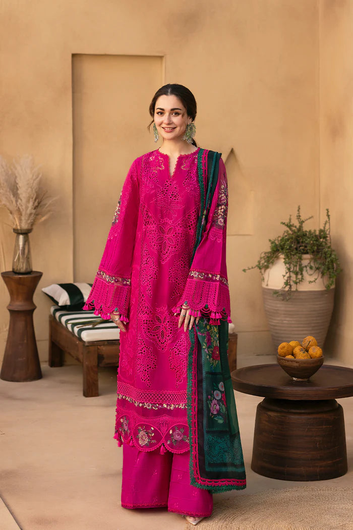 SAIRA RIZWAN EMBROIDERED CHIKANKARI LAWN - 3 PC UNSTITCHED