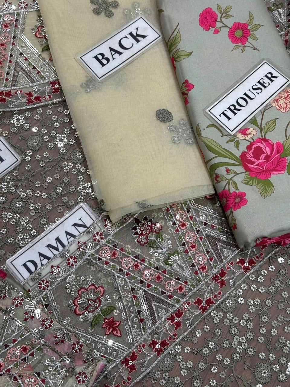 ANEELA’S EMBROIDERED ORGANZA - 3 PC UNSTITCHED