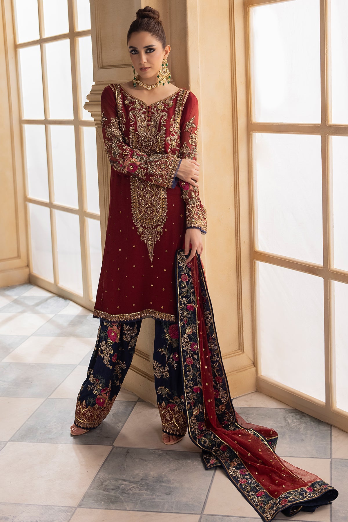 CHARIZMA LUXURY EMBROIDERED CHIFFON - 3 PC UNSTITCHED