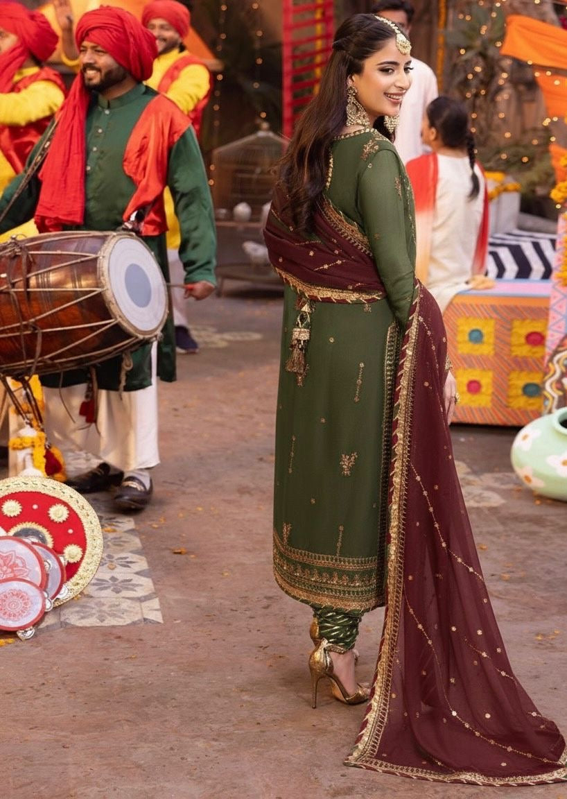 ASIM JOFA EMBROIDERED CHIFFON - 3 PC UNSTITCHED